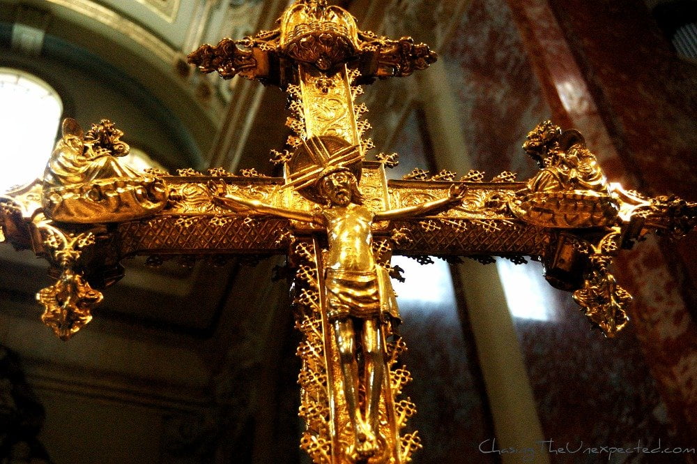 Image: Cross symbol of the Catholic religion in Sardinian churches