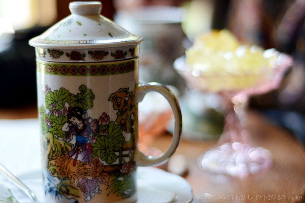 Just because we couldn't leave, we treated ourselves with a delectable cup of tea